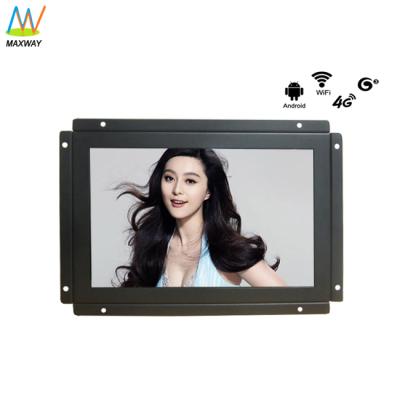 China Indoor Open Frame Network Android 10.1 Inch LCD Advertising Display With Wifi 3G 4G Optional for sale