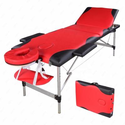 China Customized Red Modern Factory Direct Selling Massage Table Massage Table Bed Black Portable Portable Spa for sale