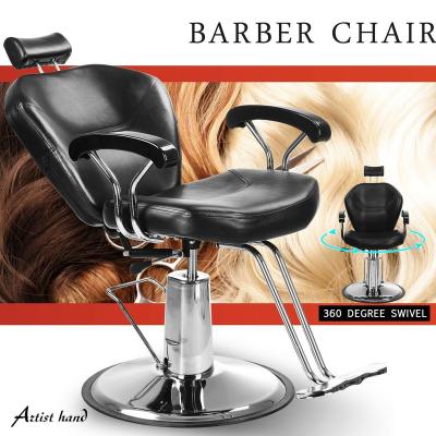 China Modern Modern Hair Salon Barber Shop Equipment Barber Chair With Leather Salon Furniture Beauty Simple Design for sale