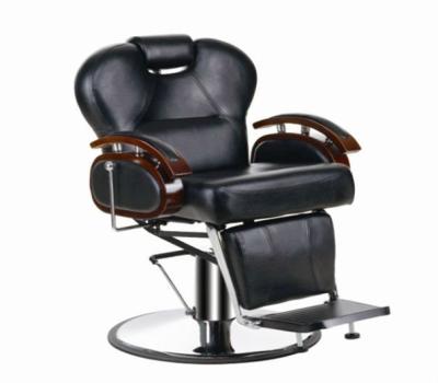 China Modern Adjustable Salon Barber Shop Equipment Leather Barber Chair With Recline for sale