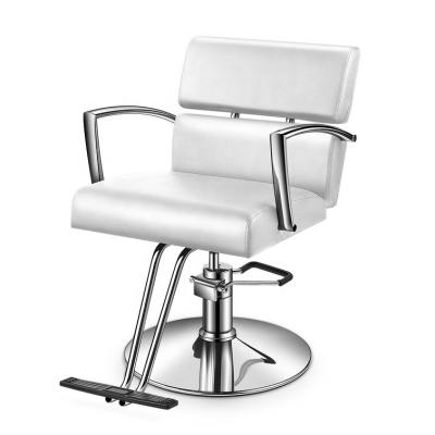 China Wholesale Modern Classic Barber Shop White Barber Chairs Cheap Prices With Reclining for sale