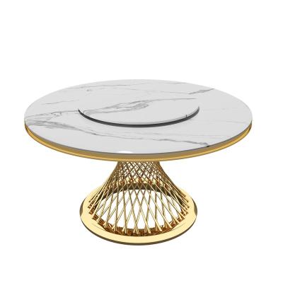 China The Other Modern Gold Round Revolving Dining Table T9009 for sale