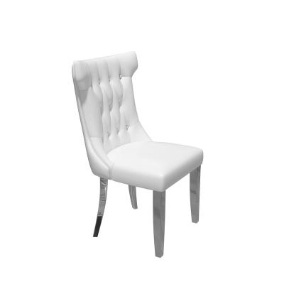 China Other New Design Customized Chair Velvet Cushion Stainless Steel Metal Gold Frame Dining Chair for sale