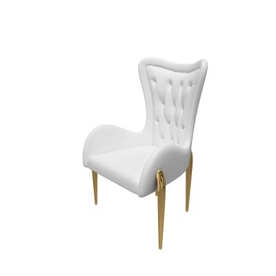 China Other Most Popular Hot Selling Furniture Customization Stainless Steel Dining Chair With Leather Button for sale