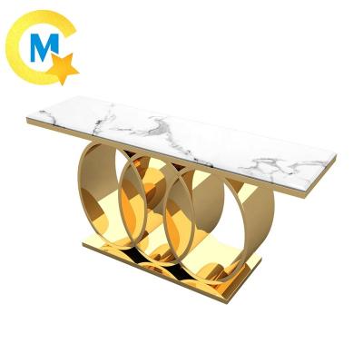 China Other China Manufacture High Quality Medal Gold Stainless Steel Legs Living Room Console Table for sale