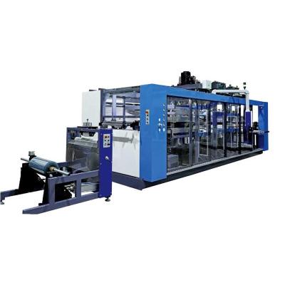 China Disposable Hotels 4-Station Tableware Production Clamshell Packaging Thermoforming Machine for sale