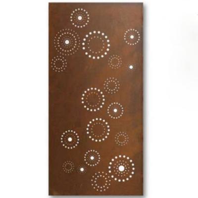 China CLASSIC Outdoor Art Decorative Laser Cut Corten Steel Garden Screen Panels for sale