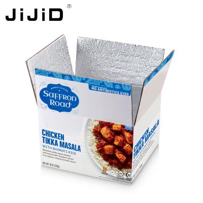 China JiJiD Insulation Recyclable Custom Frozen Meat Pizza Packing Box Cold Delivery Insulation Cardboard Boxes for sale