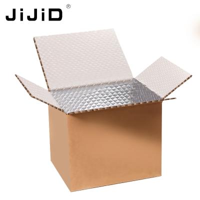 China JiJiD Recyclable Custom Insulated Cardboard Honeycomb Aluminum Foil Insulated Shipping Box for sale