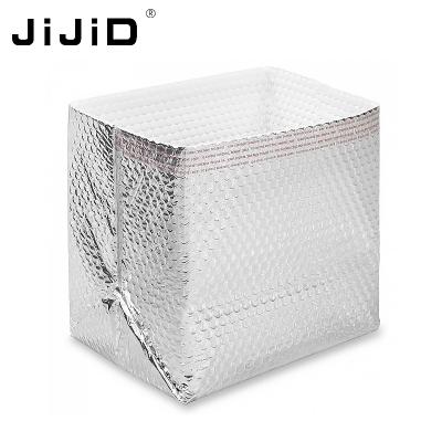 China JiJiD Waterproof Wholesale Air Bubble Cushion Metallic Foil Insulated Ad Padded Cooler Bag for sale