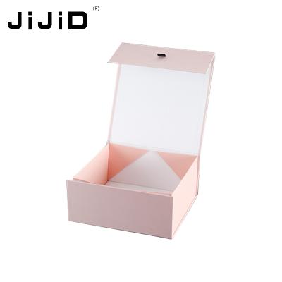 China Recycled Materials JiJiD Clothing Folding Gift Box With Ribbon Logo Luxury Wedding Dress Shirts Custom Shoes Magnetic Packaging Box Baby Clothes for sale