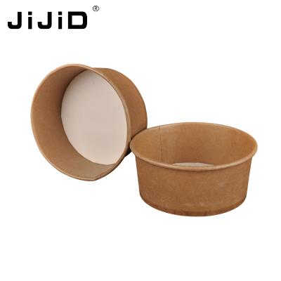 China JiJiD #350ML Disposable Custom Printed Packaging Cup Bowl, Disposable Paper Bowl Salad Takeaway Paper Bowl for sale