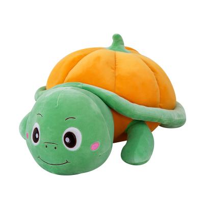 China Cute Stuffed Animal Simulation Turtle Plush Toy Pumpkin Transformed Into Turtle Animal Toy for sale