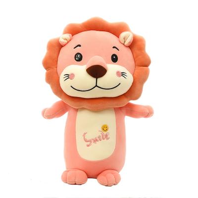 China Cute Smiling Lion Plush Stuffed Soft Lion Plush Animal Toy for sale