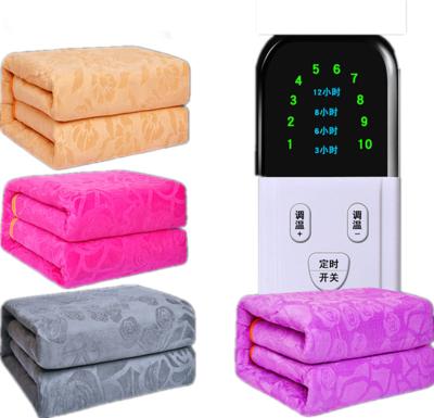 China Anti-Static Heated Electric Blanket For Europe 220 Single Voltage Control With Timer for sale