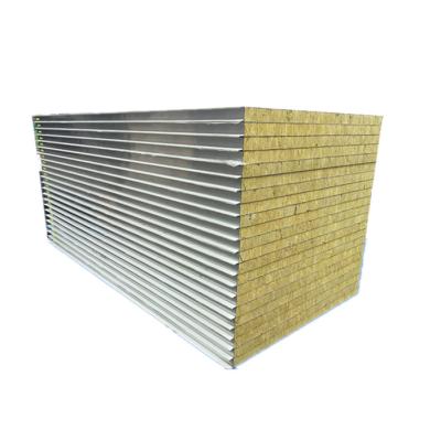 China Long Lifespan 50mm Rated Sandwich Panel Rock Wool Wall Sandwich Panel for sale