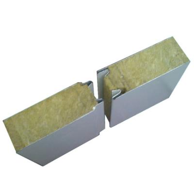 China Long Service Life Fireproof Rock Wool Roof Sandwich Panel For Roof And Wall for sale