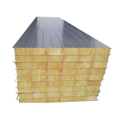 China 950mm Fireproof Heat Insulation Wall Panel Rock Wool Sandwich Panel for sale