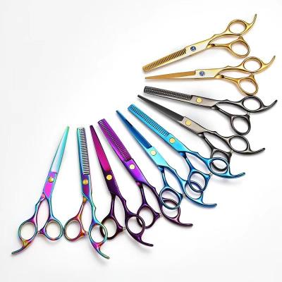 China Stainless Steel Barber Hair Scissors Set Professional Colored Hair Scissors Factory Direct Sale for sale