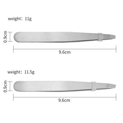 China Classic Wholesale Manufacturer Custom Color Stainless Steel Slanted Eyebrow Tweezers for sale