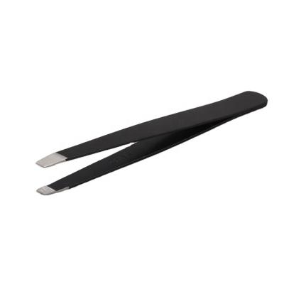 China Eyebrow Maker Stainless Steel Black Eyebrow Tweezers Set Wholesale Private Label for sale