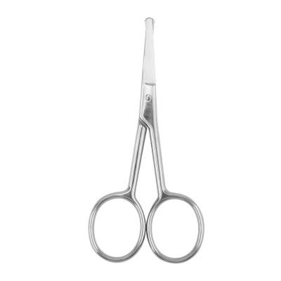 China Right Handed Scissors 3Cr13 Stainless Steel Nose Hair Scissors Cuticle Scissors With Round Handles for sale