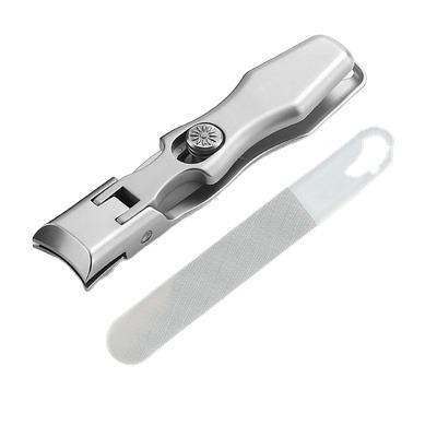 China Finger Amazon Stainless Steel Nail Clippers Glass Nail Files Nail Clippers Set With Portable Press Handle for sale