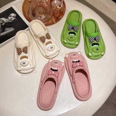 China Trend New Fashion EVA Summer Women Slippers Cute Cartoon Animal Shape Slips Outdoor Home Bathroom Women Shoes Flip Flops for sale