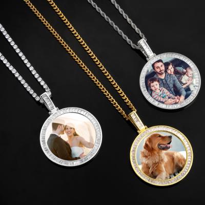 China CLASSIC CZ Iced Out Trend Custom Photo Picture Necklace Pendants For Men Fashion Hip Hop Jewelry for sale