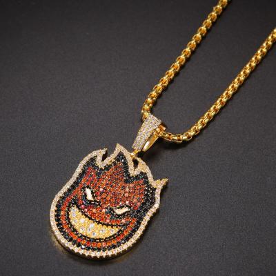 China Full CLASSIC Iced Out Cartoon Hip Hop Pendant Diamond Necklace from S925 Sterling Silver Moissanite Brass Zircon for sale