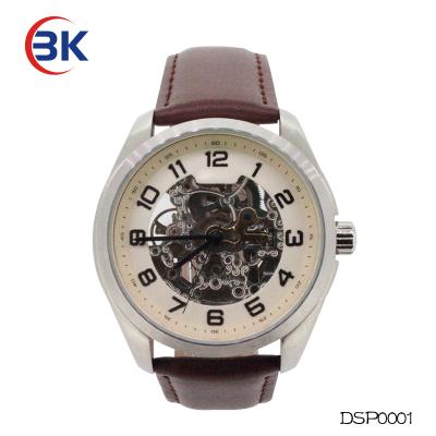 China Water Resistant All Stainless Steel Skeleton Automatic Mechanical Watch For Man for sale