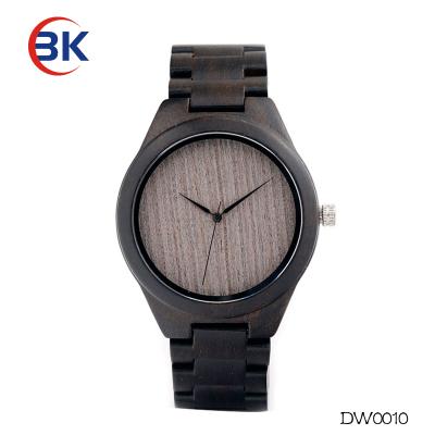 China Wholesale Chronograph Watch Wooden Black Minimalist Wooden Watches For Men And Women for sale