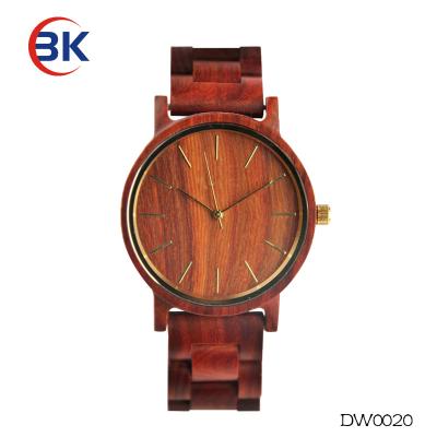 China Eco-Friendly Natural Wooden Watch Dial Chronograph Watch Women Custom OEM Wristwatch for sale