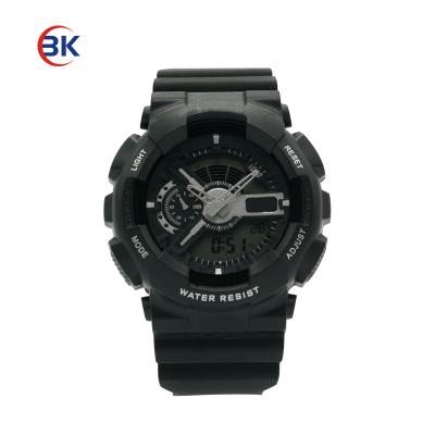 China Multifunctional Waterproof Black Digital Alarm Sports Watch With Background Light for sale