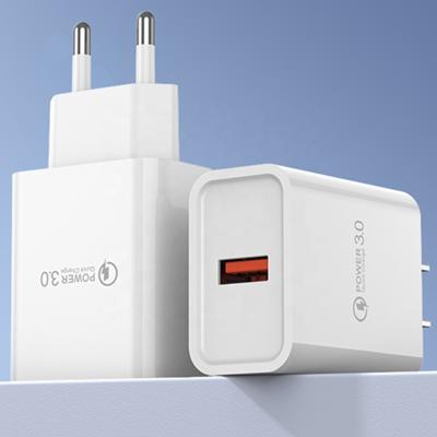 China Chargers Cheap Quick Charge QC3.0 Mobile Phone Charger, USB Fast Charging Original Single Left Phone Accessories and Phone Earphones for sale