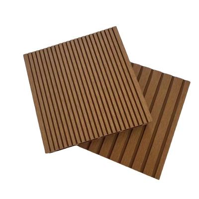 China Wholesale Single Wood Plastic Composite Deck Board Moisture Proof Customized WPC Deck Exterior Solid Flooring Panels for sale