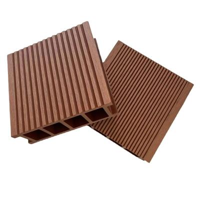 China Hot Sale Moisture Proof Cavity Square Hole Wpc Decking Wpc Engineered Flooring Exterior Decking Wpc Flooring for sale