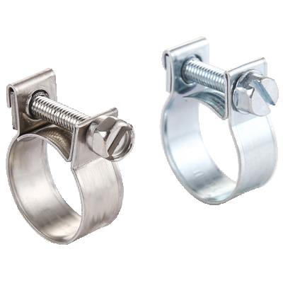 China Pipe Clamp Galvanized Steel Mini Type Pipe Clamps With Screws for sale