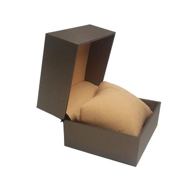 China Recycled Materials Wholesale Luxury Jewelry Bracelet Packaging Gift Set Simple Watch Box With Pillow Insert for sale