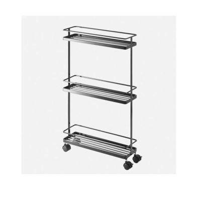 China 3 Tier Metal Sustainable Slim Kitchen Storage Rolling Cart / Slim Fit Storage Cart - Anywhere for sale