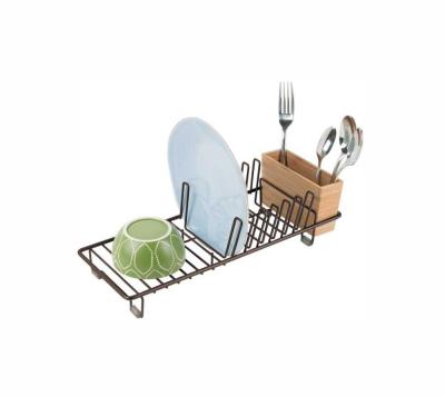 China Modern Compact Sustainable Kitchen Countertop Mini Dish Drying Rack for sale