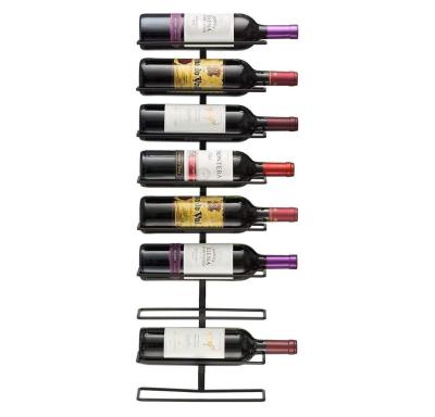 China Sustainable Metal Wall Mount Wine Rack for sale