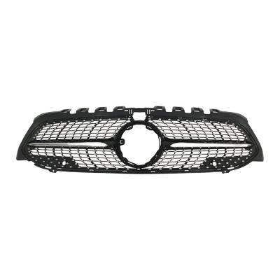 China Gloss Black ABS Front Bumper Grill Mesh For Mercedes Benz A Class W177 Diamond 2019+ for sale