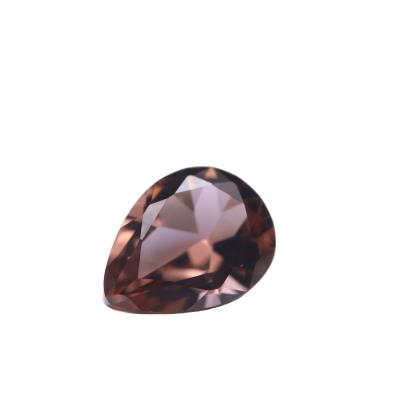 China Diy Jewelry Accessories Hot Sale High Quality Shiny Cut Pear Marsala Color Synthetic Nanosital Gemstone For Jewelry Making for sale