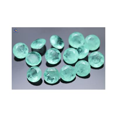 China Jewelry Making 2021 New Round Brilliant Cut Natural Glass Stone Smelting Into Loose Stone For Jewelry Making for sale