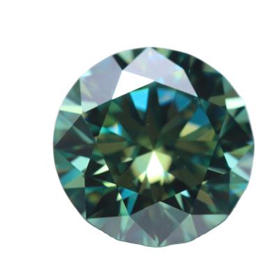 China Wholesale high quality green color round color fire moissanite DEF brilliant cut diamond from keliji for sale