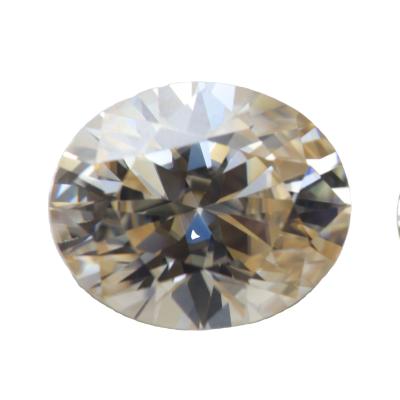 China DEFGH direct sales luxury high quality light yellow oval shape factory keliji moissanite Diamond Gemstone moissanite brilliant cut diamond for diy jewelry for sale