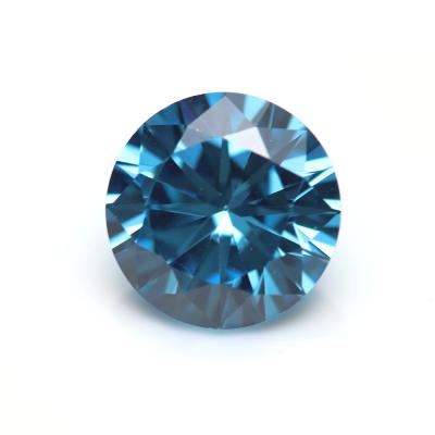 China For Jewelry Making Diy Jewelry Accessories Zircon Gemstone Keliji Fashion Style Aqua Blue Round Cut Cubic Zirconia Gem For Jewelry Accessories for sale