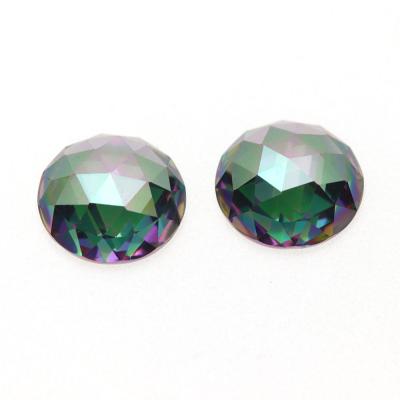 China Mystery Keliji Direct Selling Round Flat Cut Zircon Electroplating Cubic Gemstone For Jewelry Making for sale