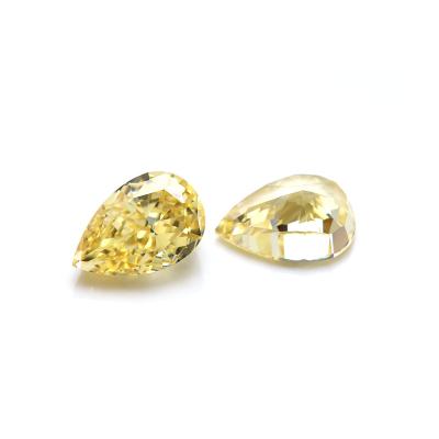 China For Jewelry Making Diy Jewelry Accessories Keliji Professional Production Pear Cut Decoration Yellow Synthetic Zircon for sale